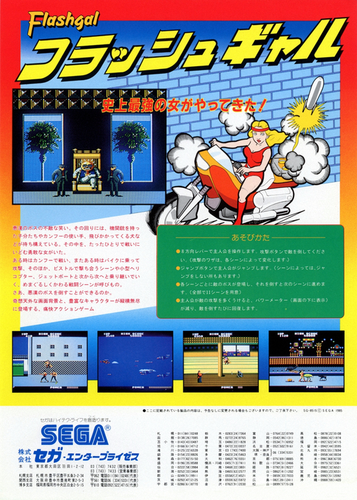 Flashgal (set 1, Kyugo logo) Arcade Game Cover
